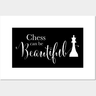 Chess Can Be Beautiful Quote, Queen Game Piece, Letter Print Posters and Art